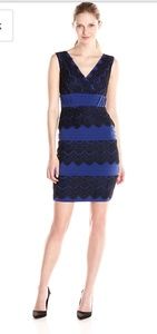 NWT Sangria Blue and Black Cocktail Dress